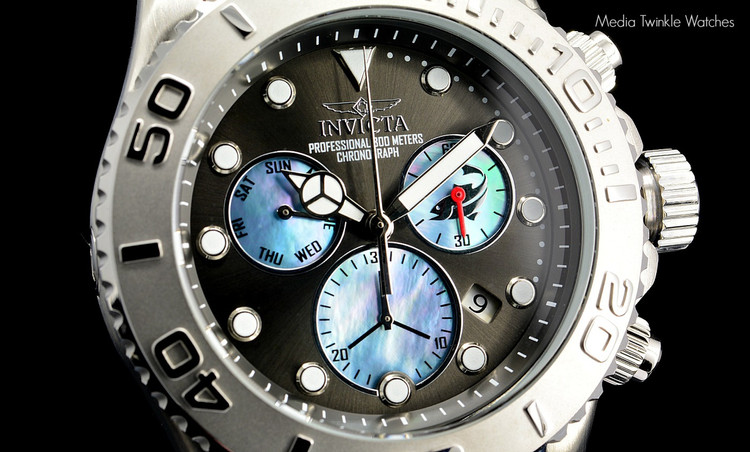 Invicta 20344 AUSTRALIAN Diver Swiss Quartz Chronograph Black Dial Bracelet Watch | Free Shipping