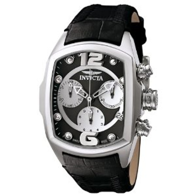 Invicta 6795 Women's Lupah Revolution Collection Chronograph Black Leather Watch | Free Shipping