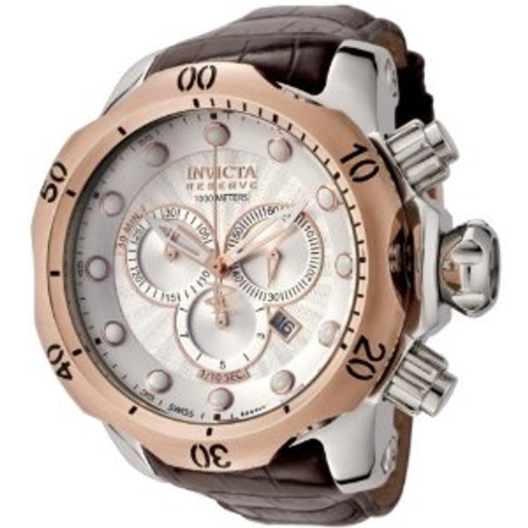 Invicta 13775 Reserve Venom Collection Chronograph Brown Leather Watch | Free Shipping