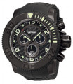 Invicta 0414 Men's Pro Diver Collection Sea Hunter Chronograph All Black Polyurethane Watch | Free Shipping