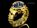 Invicta 14504 Reserve Venom "High Polished" All Gold Tone Blue Dial Bracelet Watch | Free Shipping