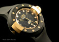 Invicta 1943 S1 Carbon Fiber 52mm Gold Tone Black Polyurethane Strap Watch | Free Shipping