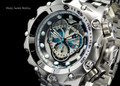 Invicta 16803 Reserve 52MM VENOM Hybrid Silver Tone 5040F Swiss Quartz Chronograph Bracelet Watch | Free Shipping