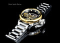 Invicta 14213S Russian Diver Bridge Automatic Gold Tone Solid Stainless Steel Bracelet + Black Leather Strap Watch | Free Shipping