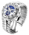 Invicta 17469 Reserve Mens Excursion Blue Dial Swiss Quartz 8040.N "Twisted Metal" Silver Bracelet Watch | Free Shipping