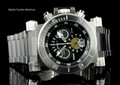 Invicta 17638 Coalition Forces 51mm Swiss Made Quartz Chronograph Black Dial Silver Bracelet Watch I Free Shipping