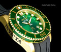 Invicta 20202 Grand Diver 2 Gen II 47mm Automatic Green Dial Gold Tone Bezel Polyurethane Strap Watch | Free Shipping