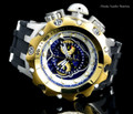 Invicta 20429 Reserve 52MM VENOM Hybrid Blue Dial Gold Tone Bezel 5040F Swiss Quartz POLYURETHANE Watch | Free Shipping