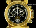 Invicta 17642 Coalition Forces 51mm Swiss Made Quartz Chronograph Black Dial 18k Gold Tone Watch I Free Shipping