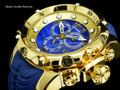 invicta 20402 Sea Dragon Gen. II Swiss Made Chronograph Blue Dial 18k Gold Tone Case Silicon Strap Watch | Free Shipping