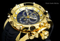 invicta 20401 Sea Dragon Gen. II Swiss Made Chronograph Black Dial 18k Gold Tone Case Silicon Strap Watch | Free Shipping