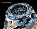 Invicta 21343 Reserve 52mm Thunderbolt Swiss Made Quartz Chronograph Silver & Blue Bracelet Watch