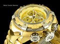 Invicta 21345 Reserve 52mm Thunderbolt Swiss Quartz Chronograph Gold Tone Dial Silver Bezel Bracelet Watch