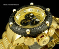 Invicta 21676 Subaqua Noma VI Swiss Quartz Chronograph Gold Tone & Black Bezel Bracelet Watch