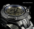 Invicta 50mm Subaqua 23808 Poseidon Quartz Chronograph Gunmetal Dial Black Bracelet Watch