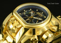 Invicta 52mm Reserve Bolt Zeus MAGNUM Swiss Quartz Black MOP Gold Tone Dual Movt Bracelet Watch 26706