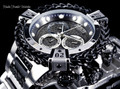 Invicta 52mm Reserve Bolt Hercules Black Dial Quartz Chronograph Silver Bracelet Watch 30541