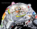 Invicta 50mm The Subaqua Swiss Quartz Chronograph Silver Dial GRAFFITI HYDROPLATED Watch