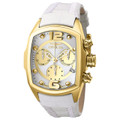 Invicta 6797 Women's Lupah Revolution Collection Chronograph 18k Gold-Plated White Leather Watch | Free Shipping