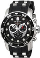 Invicta 6977 Men's Pro Diver Collection Chronograph Black Dial Black Polyurethane Watch | Free Shipping