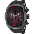 Invicta 0313 Men's Lupah Revolution Ceramic Swiss Chronograph Red Dial Black Polyurethane Strap Watch | Free Shipping