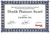 Maax Spas awards Carddine Backyard Experts the 2016 Double Platinum Award