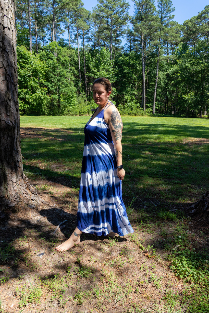 Tie Dye Maxi Halter Dress - Tammy's Cool Things