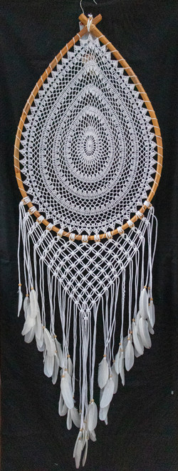 T000112 07_dreamcatcher Blue 12 in. x 22 in. Handmade LED Dream Catcher with Feathers