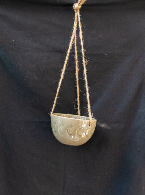 5" Moon Phase Ceramic Hanging Planter Pot