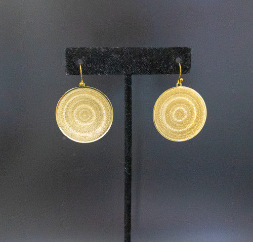 1" Sacred Geometry Gold Illusion Earrings