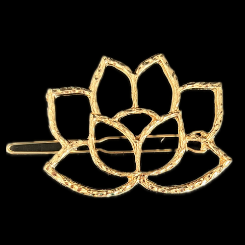 Gold Lotus Flower Hair Clips