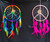 8" Colorful Peace Sign Dreamcatcher