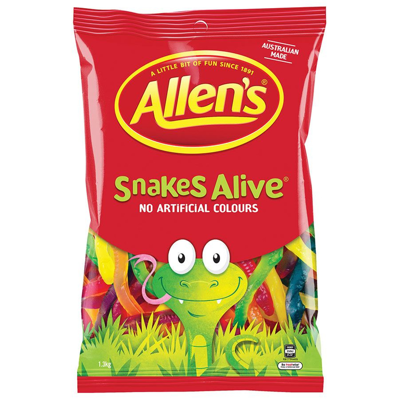 Allens Snakes Alive 1.3kg bulk bag | Candy Zone
