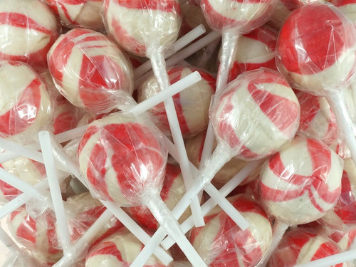 ball lollipops red