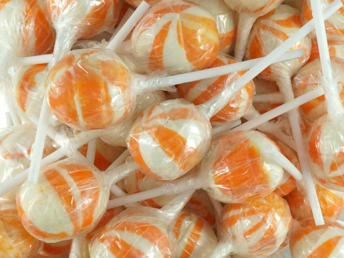 ball lollipops orange