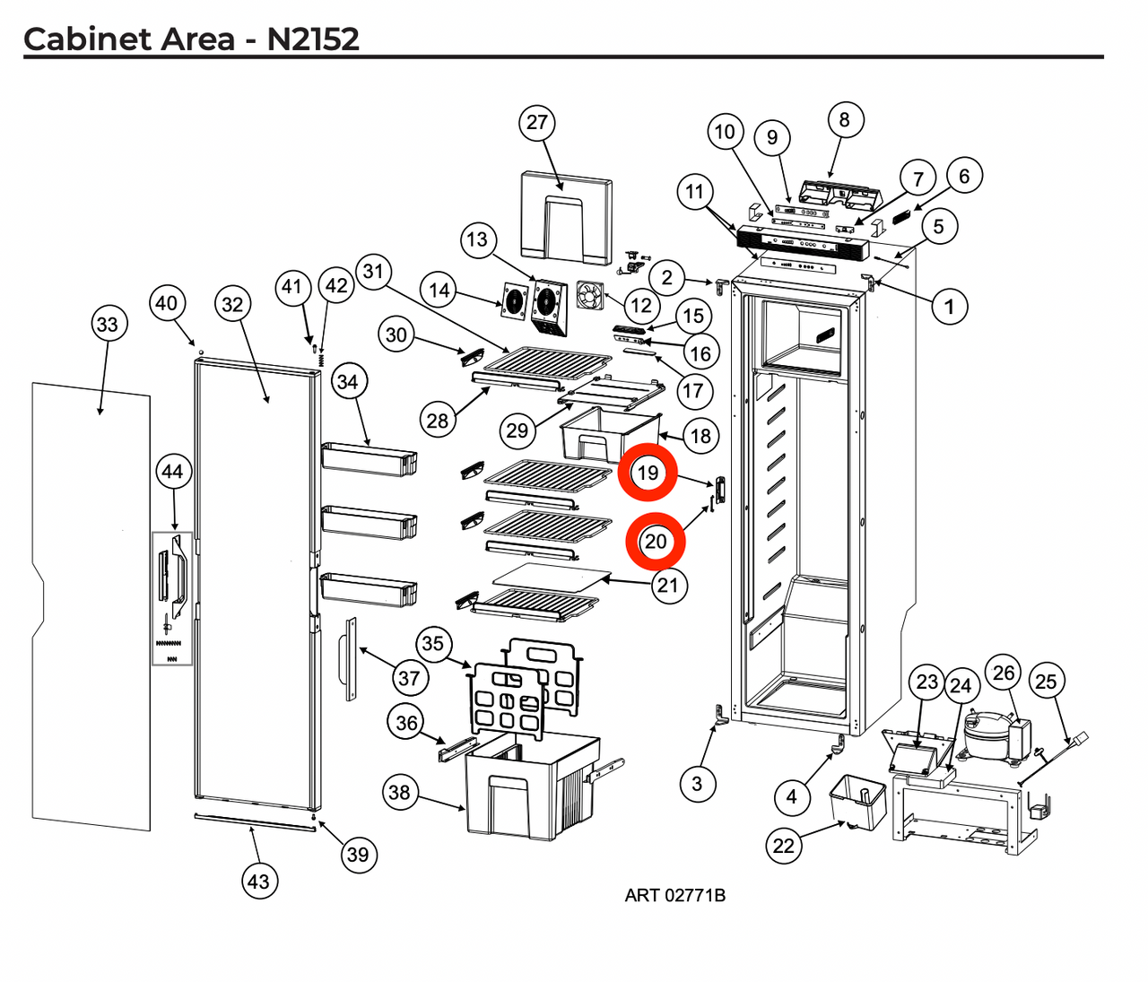 Norcold® Door Latch Plate 692758 (Fits N2090, N2152 & N2175 Series