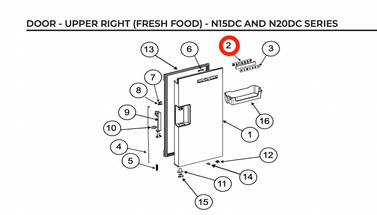 Norcold User Interface Front Control Board 640964 (Fits N15DC