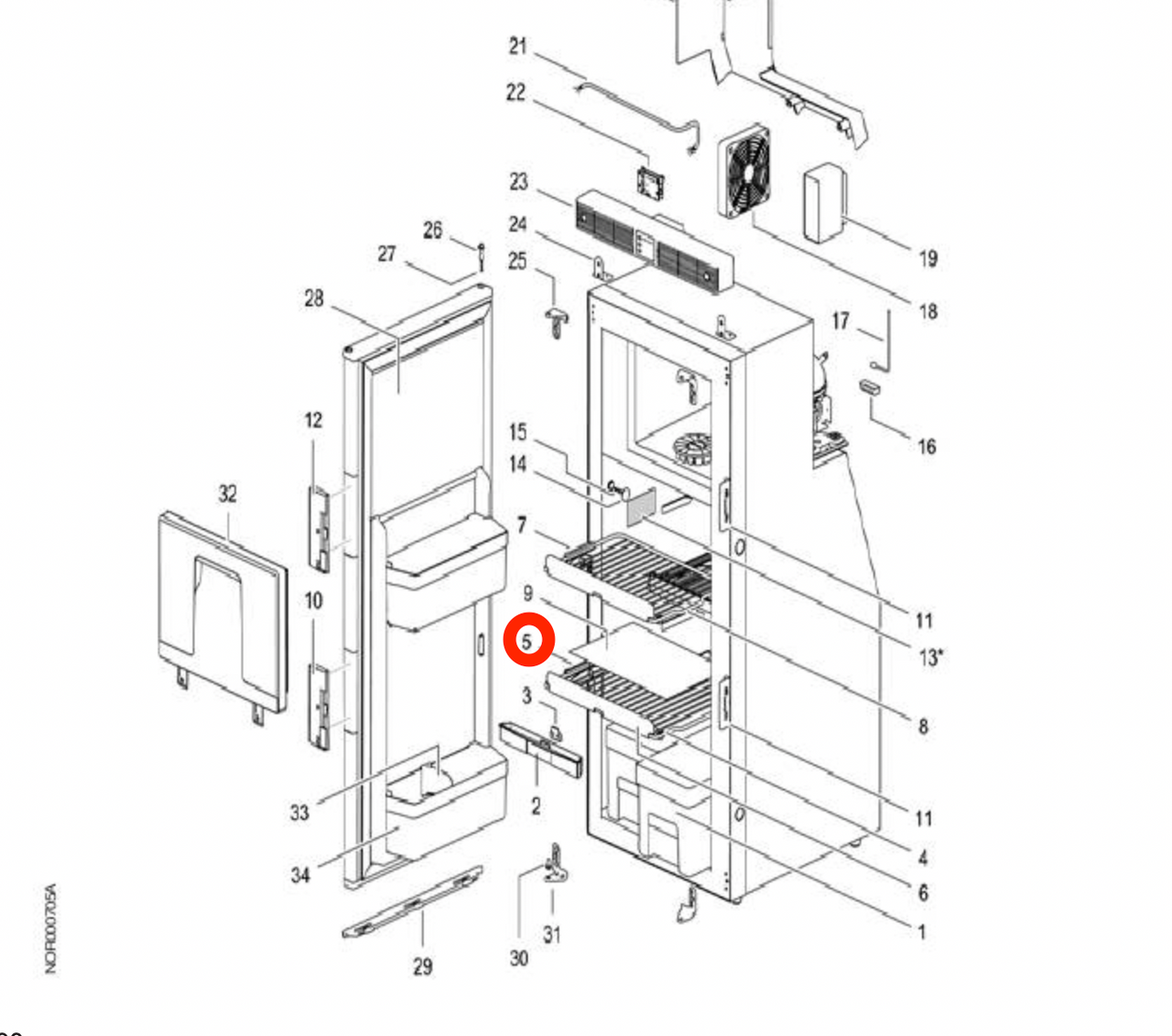 れいページ Norcold® Large Shelf 691585 (Fits N1090 Series) - RV Fridge Guys