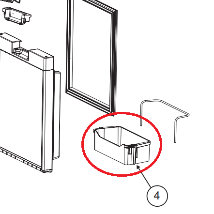 Norcold White Door Bin 635813 (fits the NR740 BB & SS) - RV Fridge