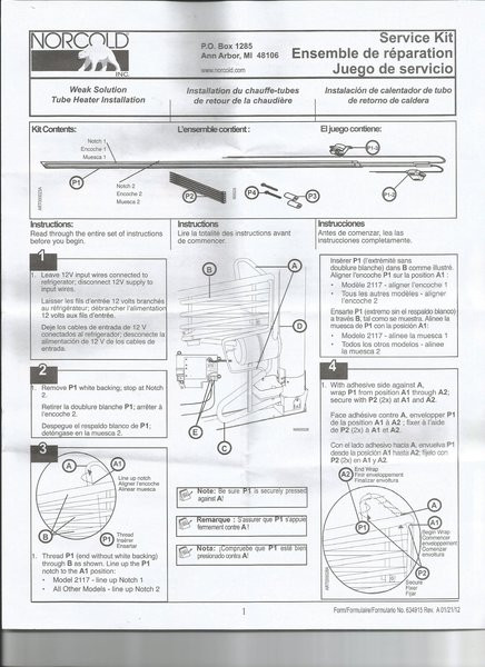 Norcold Cold Weather Kit 634913 (cooling unit heater) - RV Fridge Guys