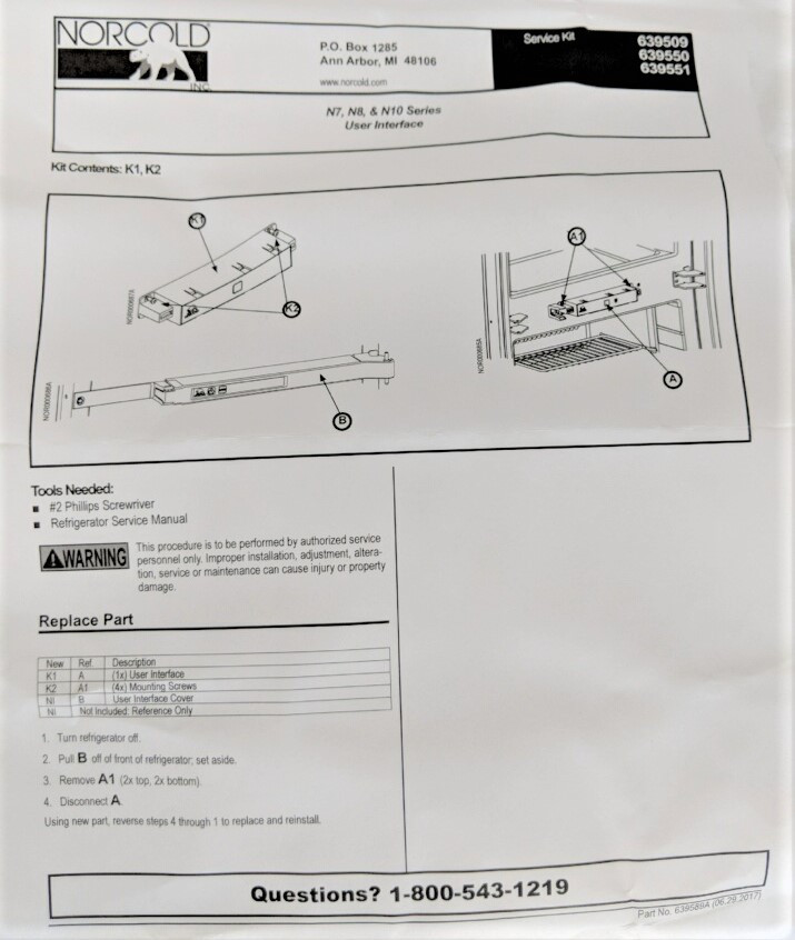 Norcold Optical Display Board 639551 (fits select N7LX/ N8LX