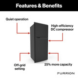 Furrion FCR10DCGTA-BL Arctic Refrigerator (10 cubic ft) 12V