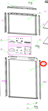 Furrion Refrigerator Door Assembly C-FCR08DCDTA-016