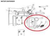 Norcold Water Dispenser Backsplash Assembly 625854 (fits the 1200 models)
