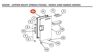 Norcold Fresh Food Door Gasket 641330 (N20DC)