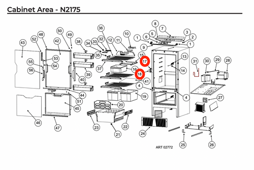 Norcold® Door Latch Plate 692758 (Fits N2090, N2152 & N2175 Series)