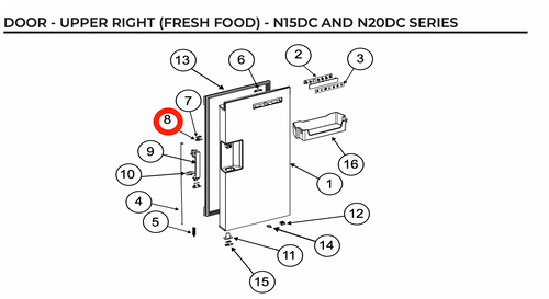 Norcold Handle LED Cover 640970