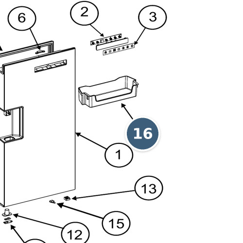 Norcold 641064 location on the N15DC/N20DC parts diagram