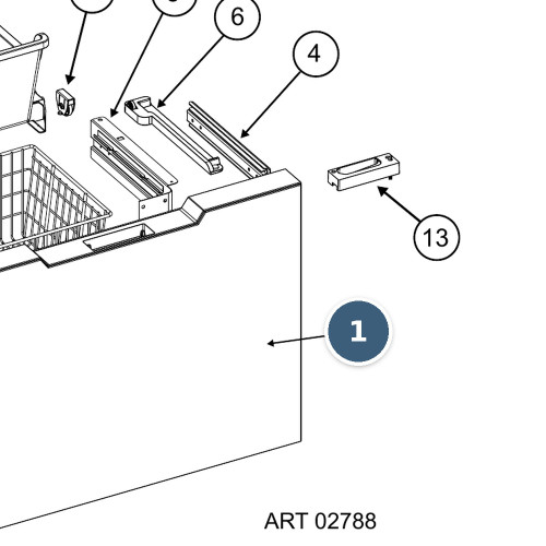 Norcold Freezer Door 641067 (Fits N20DC series)