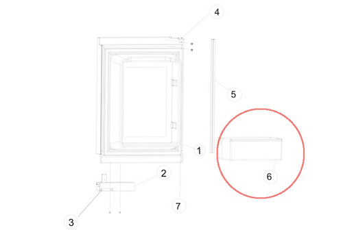 Norcold Lower and Upper Door Bin 622831 (fits the 1200 models)